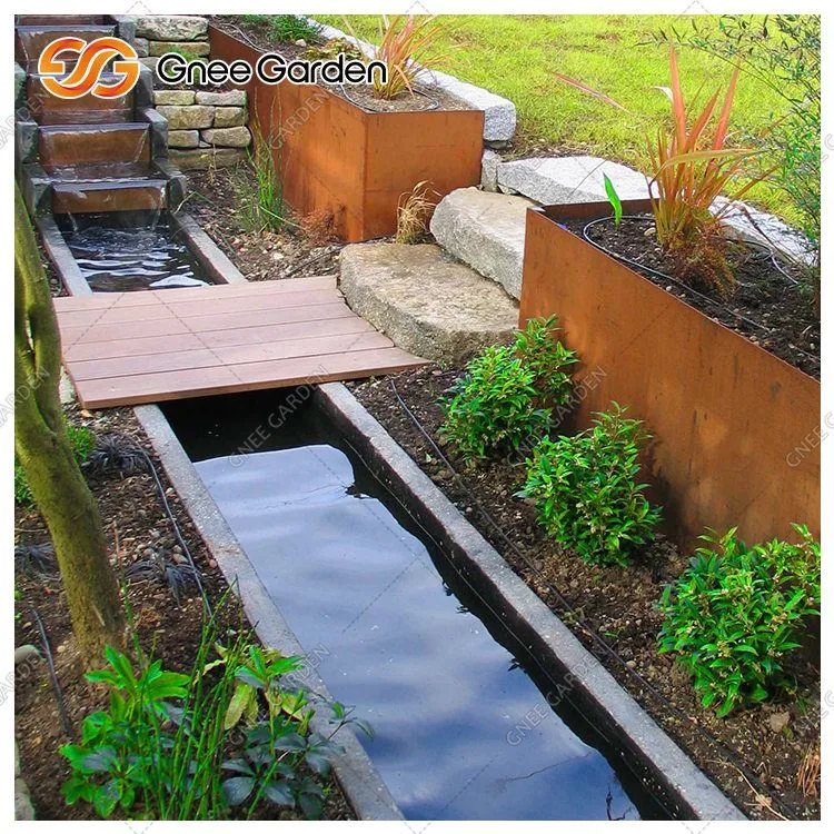 Backyard Corten temirli suv idishi