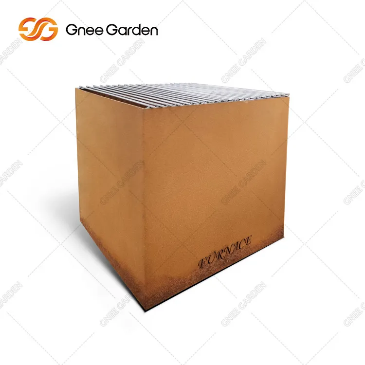 Orqa hovli uchun Corten zamonaviy dizayndagi po'latdan yasalgan otash chuquri