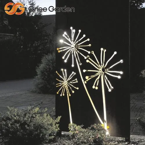 Corten po'latining tashqi ko'rinishi Dandelion naqshli ekran