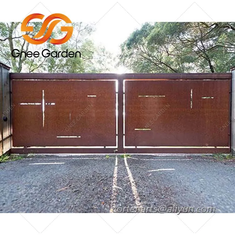 Corten Steel Backyard Metall Gate g'oyalari