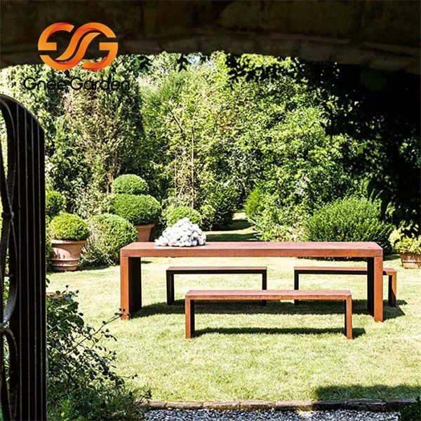 Corten Steel skameykalar va stollar