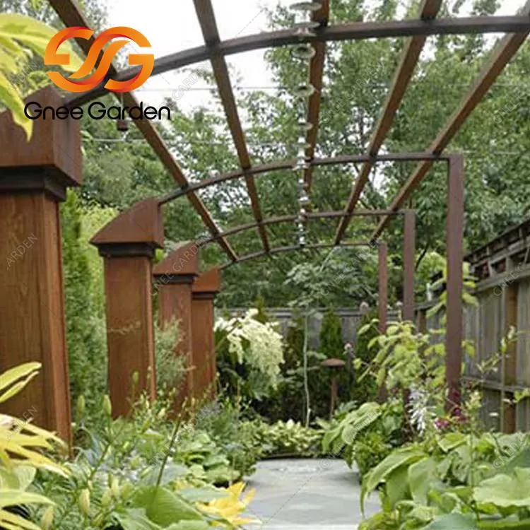 Corten Steel Metall Gazebo Chelik Uyingizda