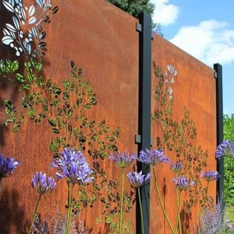 Corten Steel Rust Screens Plain Panel