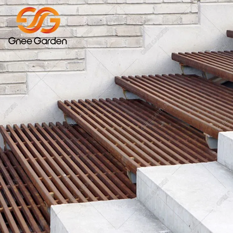 Moslashtirilgan ob-havoga chidamli po'latdan yasalgan bog 'zinapoyalari