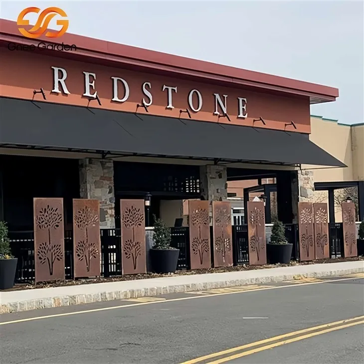 Bog 'lazer - Kesilgan metall Corten ekranlari