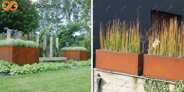 Corten modern outdoor planters Corten modern outdoor planters