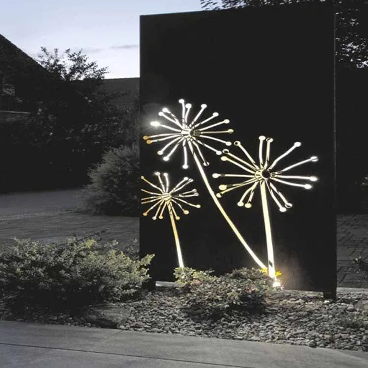 Lazer bilan kesilgan metall maxfiylik ekrani