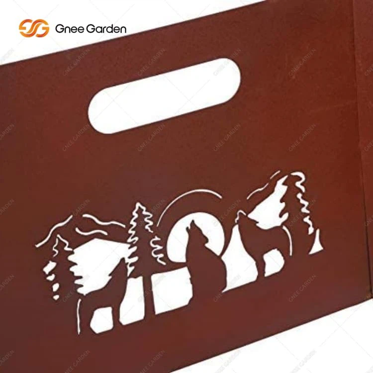 Corten steel wood burning fire pit