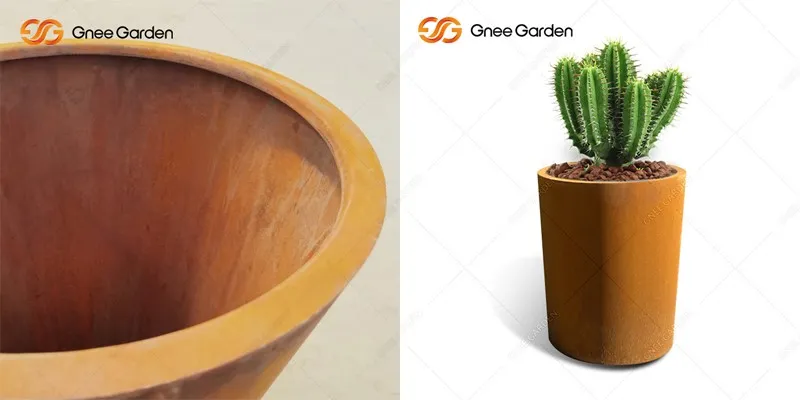 corten metal planter corten metal planter