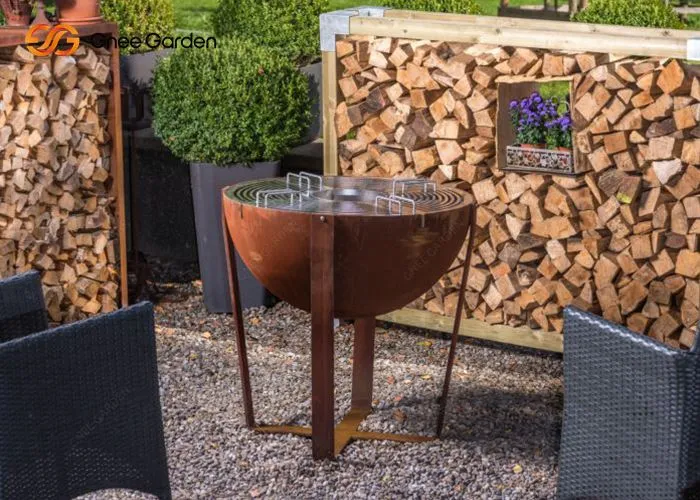 Ochiq havoda yog'ochni yoqish panjarasi